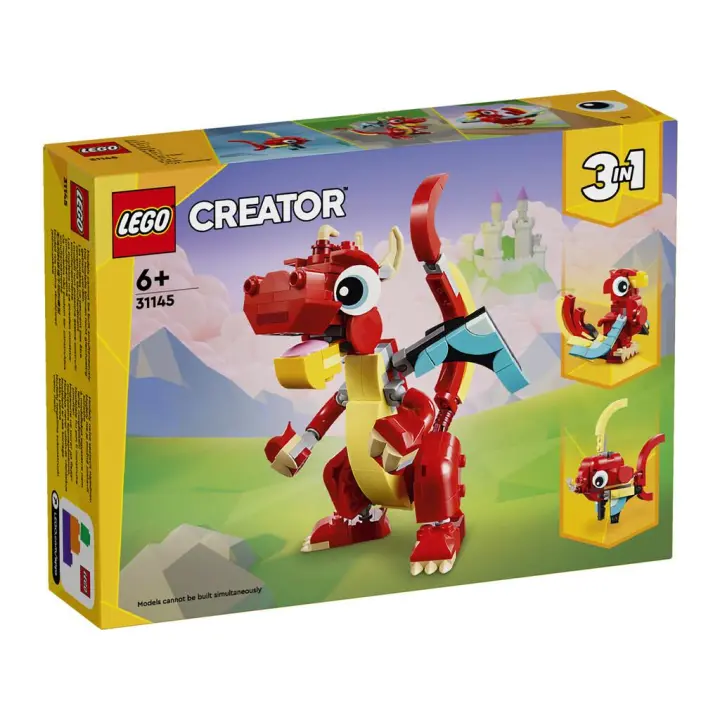 Lego Creator 3 en 1 Dragón Rojo 31145 Lego creator LEGO - 1