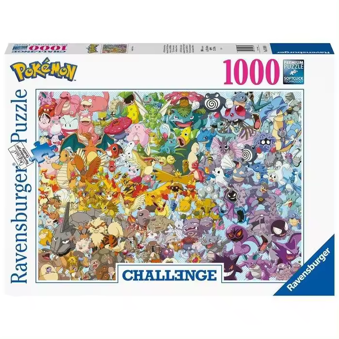 RAVENSBURGER PUZZLE RAVENSBURGER 1000PZ CHALLENGE PUZZLE POKEMON PUZZLE 1000 PZ - FANTASY POKEMON 37x27x5 Cms. - 1