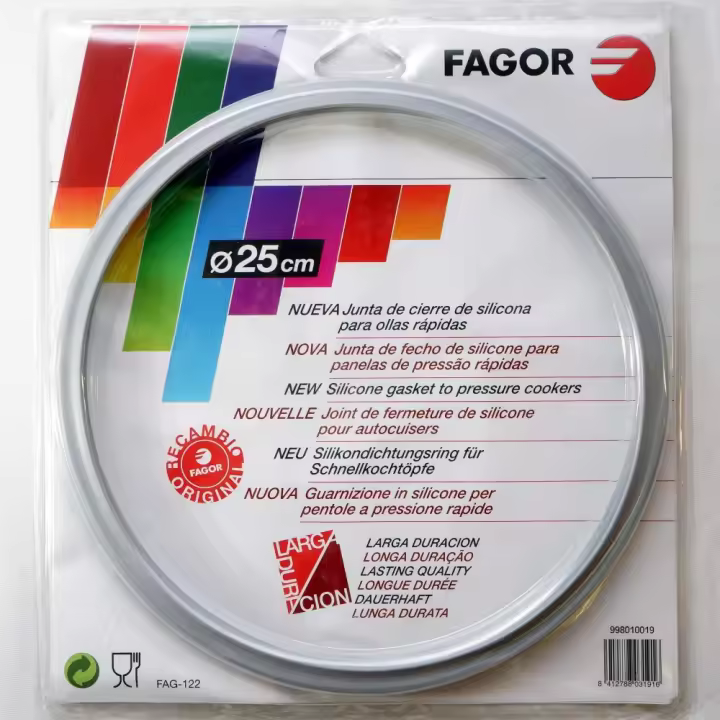 Fagor Goma Olla Express M18804555 Compatible con Olla Express Fagor con Diámetro Interior de 25 Centímetros  Silicona, Ø25 cm, Gris - 1