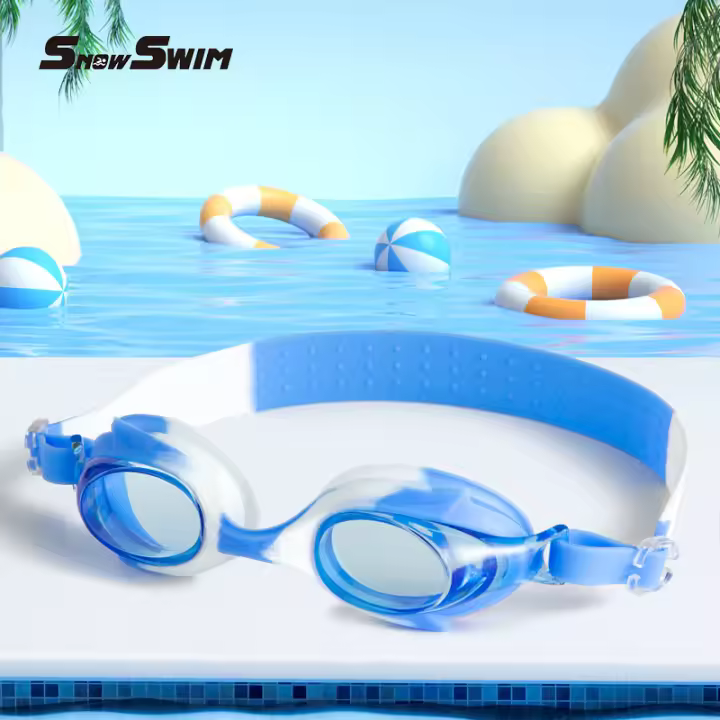 Gafas de natación integradas de silicona para niños, gafas de natación para niñas, gafas de champú para bebés, gafas de natación para adolescentes y niños, gafas de natación para niños impermeables, gafas de piscina, impermeables y antivaho - 1