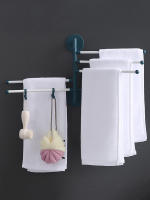 Estante De Almacenamiento Para Baño Con 3 O 6 Capas Rueda Giratoria Multifuncional Para Toallas Material De Poliéster - details 4