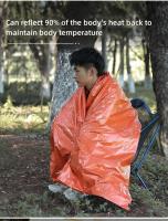 Paquete de 4 Saco de dormir de primeros auxilios para exteriores, para emergencias, acampada, senderismo, montañismo, equipo de aislamiento contra pérdida de calor al aire libre, manta de supervivencia - details 0