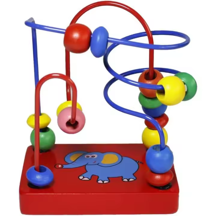 Laberinto de cuentas, mini laberinto de cuentas de madera, laberinto de cuentas de montaña rusa, laberinto de alambre, juguete educativo, regalo para niños - 1