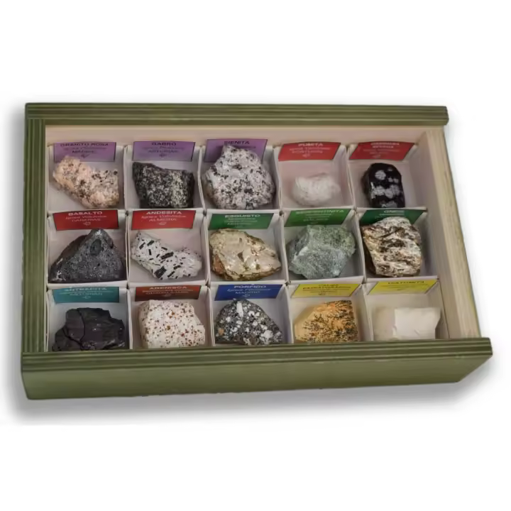 Minerales y Fósiles Nano Colección de 15 Rocas - 1