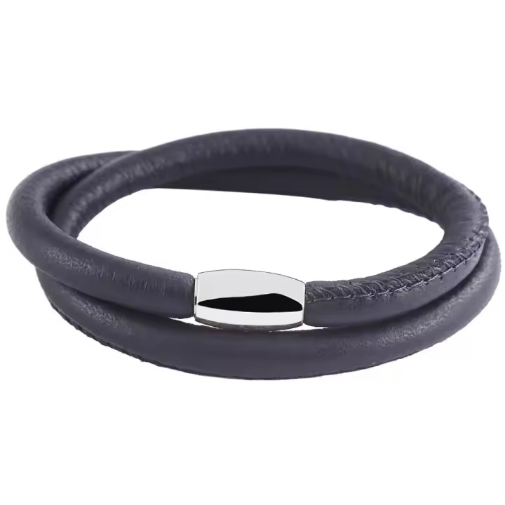 Akzent® Pulsera Redonda de Couro Genuíno Cham Cham 38cm - 1