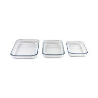 Cofan I Set de 3 fuentes rectangulares de borosilicato Modelo Baritina I Capacidad: 1600 ml - 2200 ml - 3000 ml - details 3