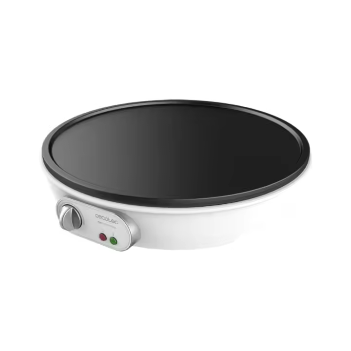 Crepera Cecotec Fun Crepelicius 1000W antiadherente blanco/negro Ø30,5cm - 1