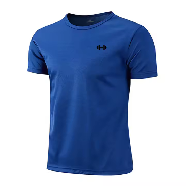 Camiseta Deportiva Para Hombre Transpirable Con Manga Corta Secado Rápido Camiseta De Fitness Con Malla Camiseta De Seda De Hielo Para Fútbol Ropa De Gimnasio - 1