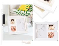 Kit para hacer huellas de manos y huellas de bebé, recuerdo para niños y niñas recién nacidos, regalos para niñas y bebés, regalos para baby shower para nuevas mamás, marcos de fotos para bebés, registro de bebés, decoración de guardería - details 5