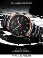 Reloj De Pulsera De Lujo Para Hombre CURREN De Acero Inoxidable Con Movimiento De Cuarzo Manos Luminosas Fecha Automática Estilo Casual - details 9