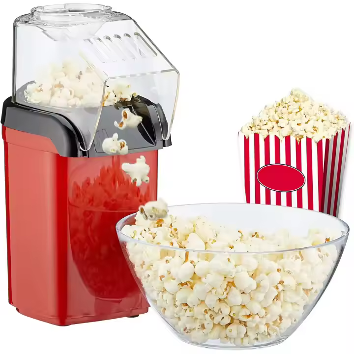 Máquina de hacer palomitas para el hogar, potente preparación rápida sin Grasa con Aire Caliente, 1200W, incluye jarrón mediador Envio desde España - 1
