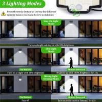 Lámpara Solar Exterior 172LED Con Sensor De Movimiento Y Control Remoto 3 Modos Para Patio Garage Jardín Protección IP65 ABS - details 12
