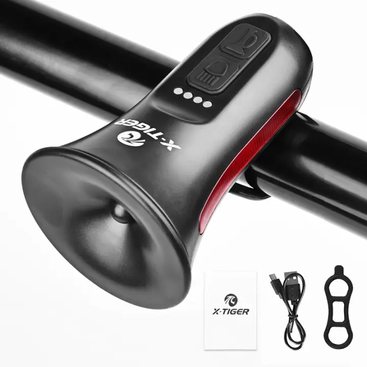 X-TIGER Bocina Eléctrica Para Bicicleta Con Luz Y Silbato Integrados Vida Útil De 6 Horas Adecuada Para Carretera Y Bicicletas De Montaña - 1
