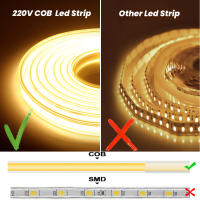 Tiras LED COB De 220V Alta Brillo IP65 Impermeable Adhesivo Rígida Para Iluminación De Habitaciones Jardín Exterior - details 3