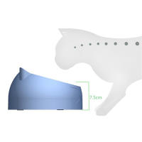 Tazas Para Gatos De Acero Inoxidable Con Base Antideslizante Alimentación Y Agua Protectora De Cuello Taza Inclinada 15 Grados 200ml - details 1