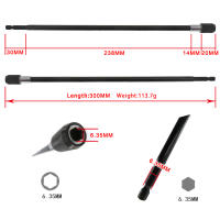 Rodillo De Extensión Para Taladro De 300mm Con Agarre Magnético Y Soporte Rápido De 1/4 Pulgada Para Destornillador De Impacto Y Tornillos - details 1