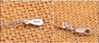 Pulsera de Plata de Ley 925 elaborada con circonitas Blancas brillantes para Mujeres y niños - details 1