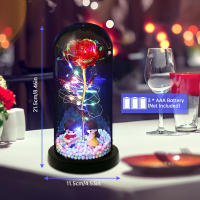 Regalo De Flores De Rosa Para Mujeres En Acrílico Con Domínio Luz Regalo Eterno De Flores Colores Para Mamá Y Fiesta De San Valentín - details 15