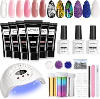 Kit de Uñas de Gel con Lámpara LED/UV 30W 2026 NUEVO - Set Profesional de Extensión 6 Piezas 15ml - Incluye Base y Top Coat para Casa o Salón - details 0