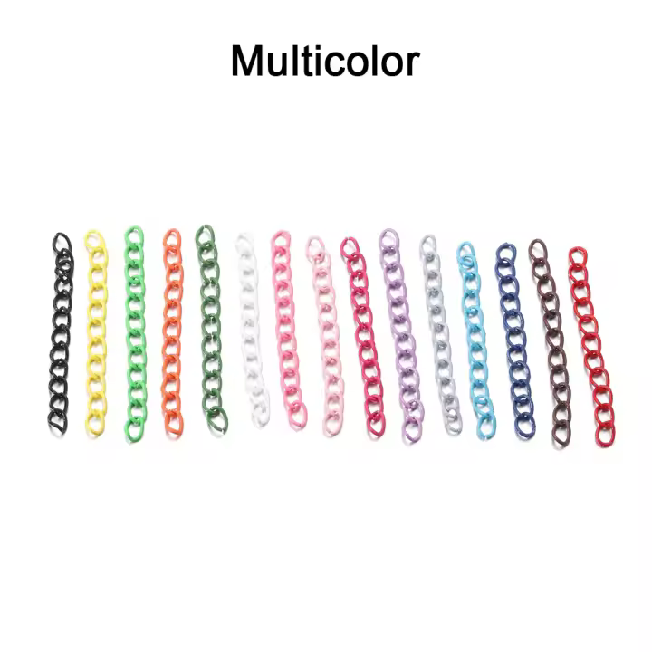 Cadena De Extensión Para Collares Y Pulseras Colores Variados 5 Cm 30-100 Piezas Para Fabricación De Joyería DIY Suministros De Metal De Aleación De Zinc - 1