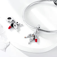 Perlas De Perfume Para Mujer Plata Esmaltada Colgante De Zapatos Altos Y Lápiz Labial Para Pulsera DIY Joyería - details 92