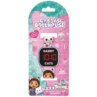 Gabby Reloj LED La Casa de Muñecas de Gabby 18x7,5x3cm, Gabbys Dollhouse Reloj Digital Infantil Niña, Color Rosa - details 1