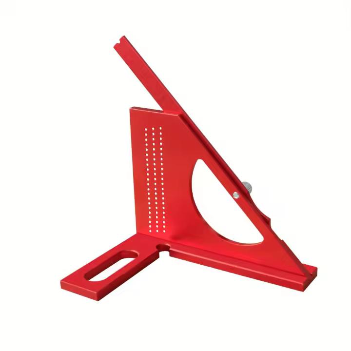 Regla De Ángulo Ajustable Metrico 180° Para Carpintería Color Diferente Con Agujero De Marcado T-Shaped En Aluminio - 1