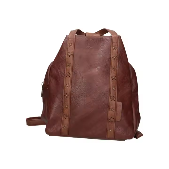 SARA BAGS | Bolso Mochila de Paseo Sara Bags para Mujer – Mochila Casual en Color Marrón – Bolso con Asas con Cremallera – Estilo Sport – Espaciosa y Versátil – Espaciosa – Modelo SDNST240789 - 1