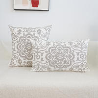 Funda De Cojín Decorativa Bordada Geométrica 45x45cm Estilo Mandala Floral Para El Hogar Materiales 100% Poliéster - details 1