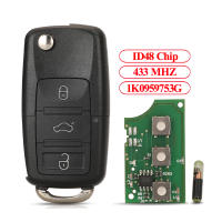 Llave Remota Jingyuqin 3B 433Mhz ID48 Para VW Golf Jetta Beetle Polo Tiguan Touran Caddy Eos up 1J0959753DA/AH 1K0959753G DA8000M - details 0
