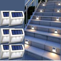 Luces Solares Para Pista 3LED 1/2/6PCS Adecuadas Para Jardín Patio Terraza Escaleras Valla Instalación Auto-Contenida - details 0