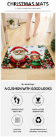 Alfombra De Entrada Multifuncional De Navidad Con Diseño De Payaso De Nieve Cómoda Para Hogar Cocina Baño Material De Poliéster Antideslizante Impermeable Resistente Al Desvanecimiento Lavable a Máquina - details 0