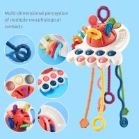 Juguetes Sensoriales Montessori De Silicona Pulpo Con Cuerda Para Bebé Juego Interactivo De Desarrollo Infantil En Preescolar - details 4