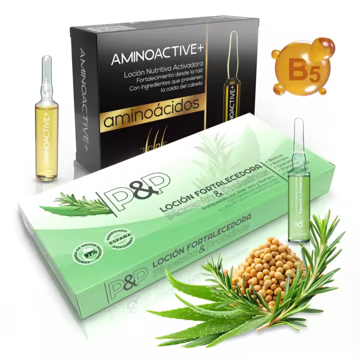 X2 PACK Ampollas Anticaida para el cabello. Enriquecida con Placenta, Romero y Aloe Vera. Ritual fortalecedor del bulbo. - 1