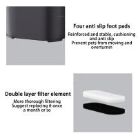Fuente De Agua Para Gatos Con Filtro Y Bomba Eléctrica USB Silenciosa Dispensador De Agua Para Mascotas Auto Recirculante Forma De Oreja De Gato - details 9