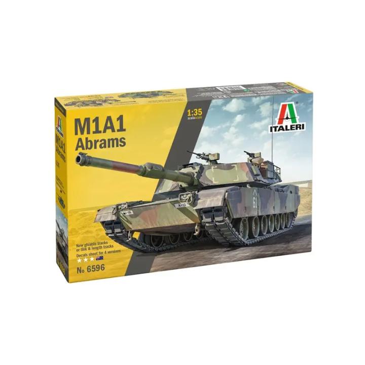 Italeri Maqueta Tanque M1A1 Abrams Escala 1:35 | Incluye Calcomanías y Pistas