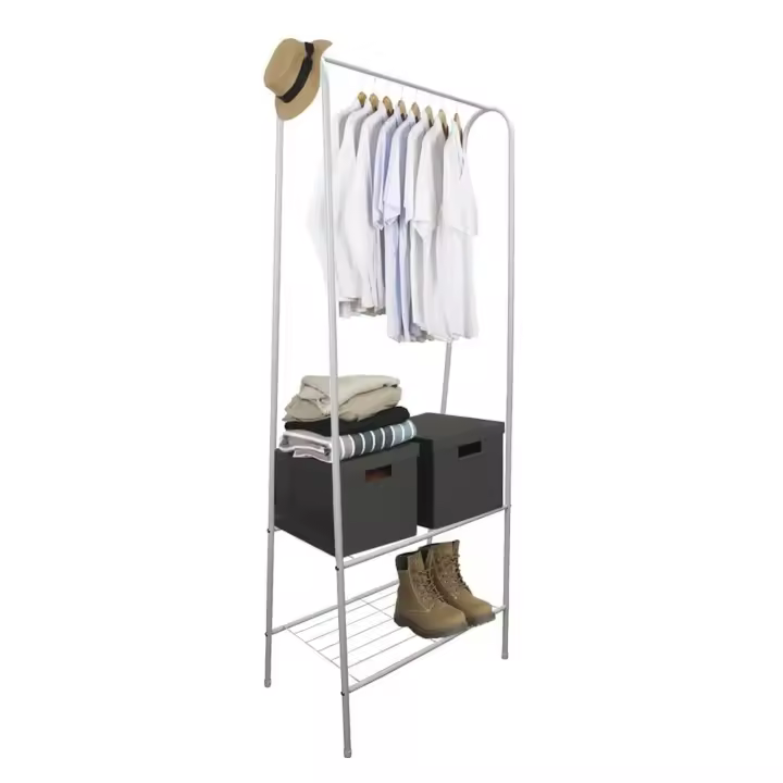 Estante para colgar ropa, armario para colgar ropa, almacenamiento de zapatos, pasillo, entrada, pasillo, juegos de muebles de jardín, estante 60*35*152cm - 1