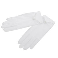 Guantes De Boda Elegantes Para Novia Con Lazo Accesorios De Boda Para Damas Guantes De Noche Formales De Encaje Rayón Talla Única - details 16