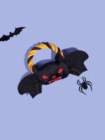 Juguetes Para Perros Pequeños Y Medianos De Halloween Calabaza Y Murciélago Juguete Chupable Duradero Y Ruidoso Para Regalos De Mascotas Fleece - details 3