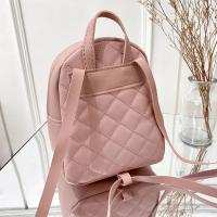 Mochila De Piel De PU De Gran Capacidad Mini Lingge Bordada Para Mujer Color Sólido Con Cierre De Cremallera Estilo De Moda Para Viajes Y Shoulder Bag - details 2