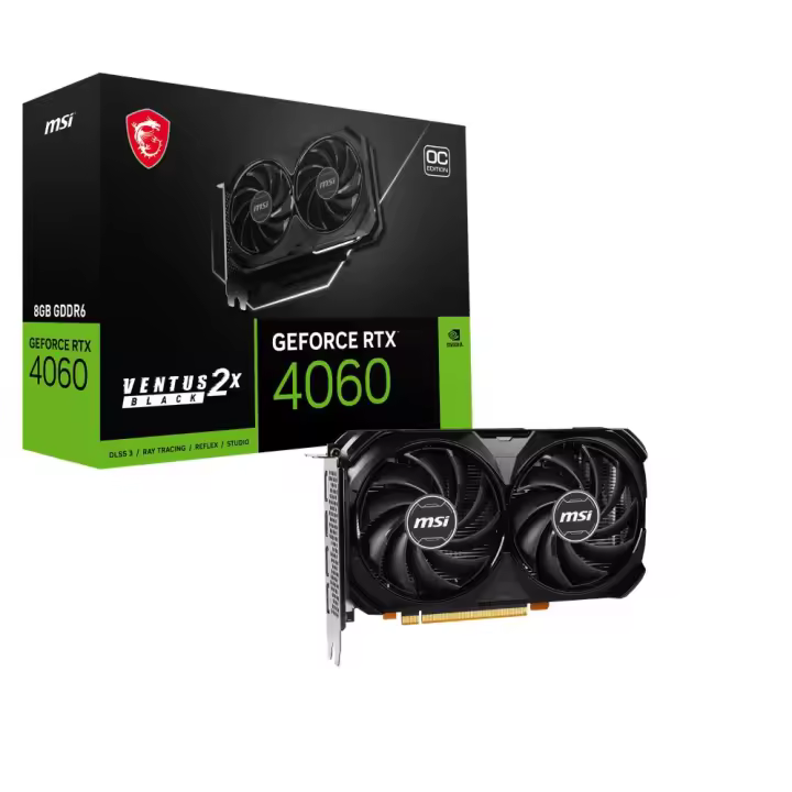 TARJETA GRAFICA MSI RTX 4060 VENTUS 2X BLACK 8GB OC - 1