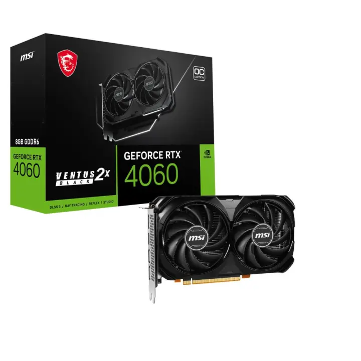 TARJETA GRAFICA MSI RTX 4060 VENTUS 2X BLACK 8GB OC - 1