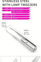 Pinzas De Cejas Con Luz LED Herramienta Para Eliminar Pelo Desnudo Precisión Y Acción Mejorada Para Uso Doméstico - details 1