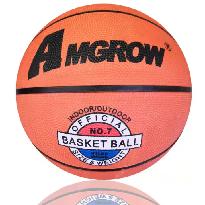 Balón Baloncesto Basketball, Non-Slip Surface, Indoor & Outdoor, Vent, Rubber, Training, Teenagers, Size 7, Orange - 1