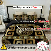 Set De Cama Europeo 3 Piezas Funda De Edredón Y 2 Fundas De Almohada Estilo Digital Impreso Para Todas Las Estaciones Decoración Del Hogar - details 3