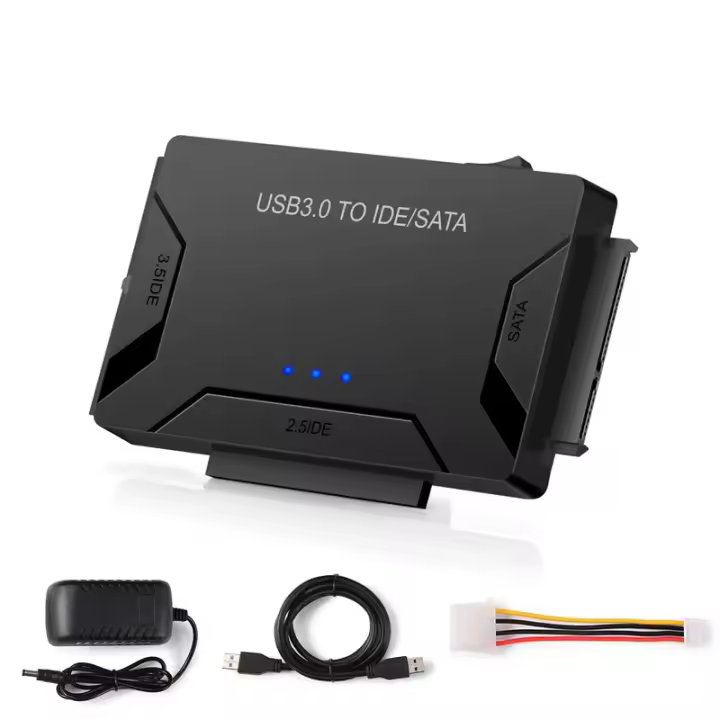 Adaptador Convertidor De Cable USB 3.0 a SATA IDE Para Disco Duro HDD/SSD CD DVD ROM CD-RW 3 En 1 Adaptador SATA/IDE - 1