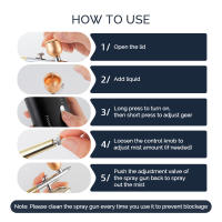 Pistola De Pintura Con 3 Niveles De Presión Para Arte De Uñas Maquillaje Tatuaje Pintura De Pasteles Rociador De Hidratación Para La Cara - details 7