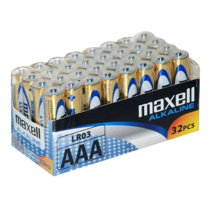 Maxell pack de 32 pilas alcalinas lr03 aaa 1.5v - 1