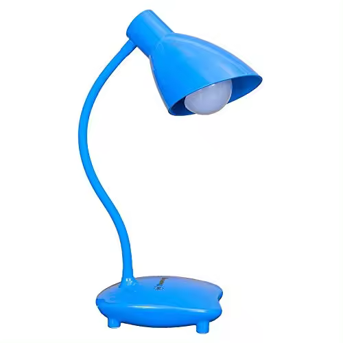 LAMPARA DE MESA DE LA MANGUERA EL MODELO BASE COLOR AZUL Solo se puede utilizar bombilla LED 5w. - 1