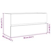 vidaXL Armario lavabo madera contrachapada roble Sonoma 90x38,5x45 cm - details 7